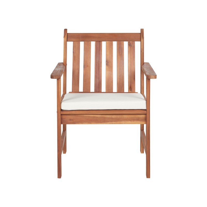 Zestaw ogrodowy ze stolikiem dla 4 osób ALTIDONA Drewno akacjowe Złamana biel