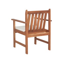 Zestaw ogrodowy ze stolikiem dla 4 osób ALTIDONA Drewno akacjowe Złamana biel