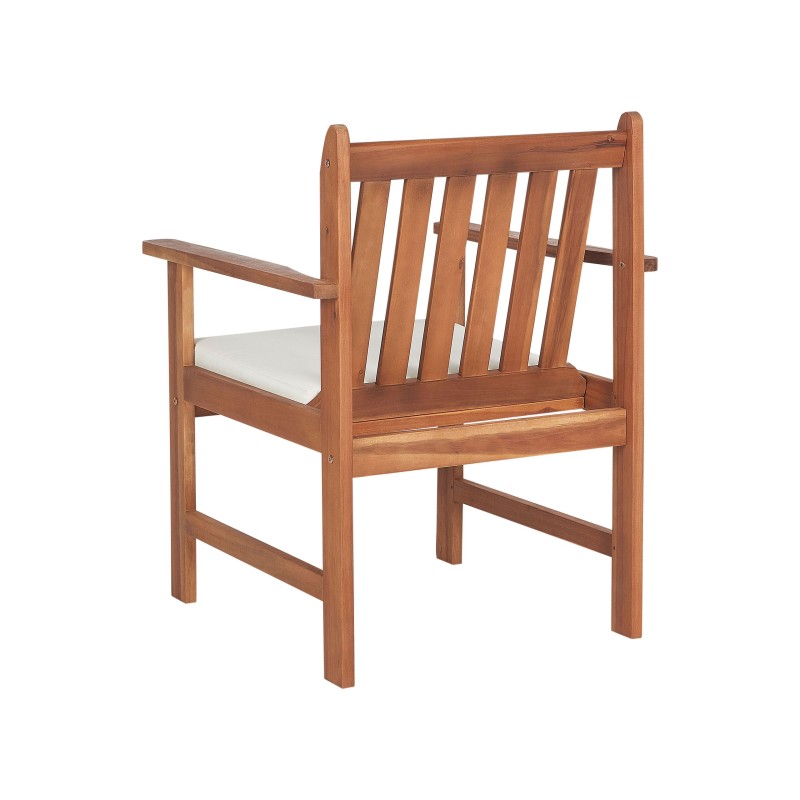 Zestaw ogrodowy ze stolikiem dla 4 osób ALTIDONA Drewno akacjowe Złamana biel