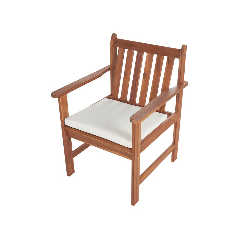 Zestaw ogrodowy ze stolikiem dla 4 osób ALTIDONA Drewno akacjowe Złamana biel