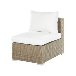 Zestaw ogrodowy ze stolikiem dla 8 osób MAESTRO Modułowy Technorattan Jasnobrązowy