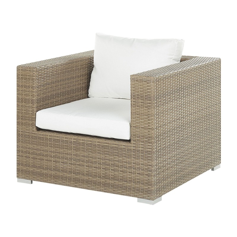 Zestaw ogrodowy ze stolikiem dla 8 osób MAESTRO Modułowy Technorattan Jasnobrązowy