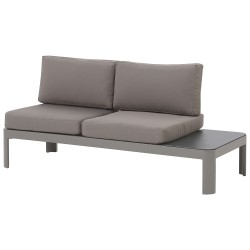 Narożnik ogrodowy z otomaną dla 5 osób FERENTINO Modułowy Metal Szary