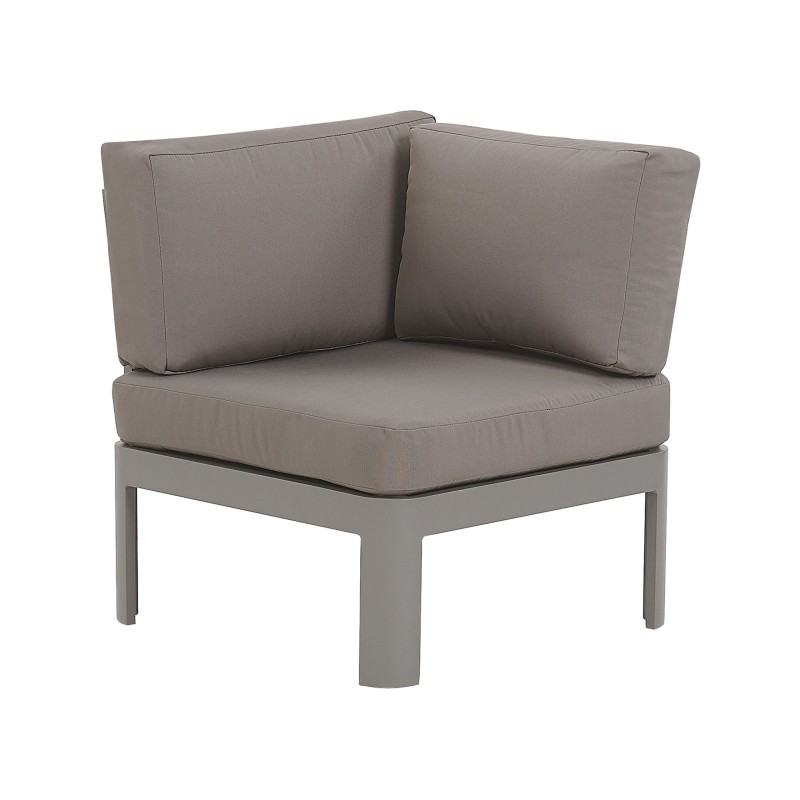 Narożnik ogrodowy z otomaną dla 5 osób FERENTINO Modułowy Metal Szary