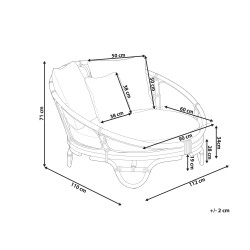 Łóżko ogrodowe ROSSANO Rattan Naturalny