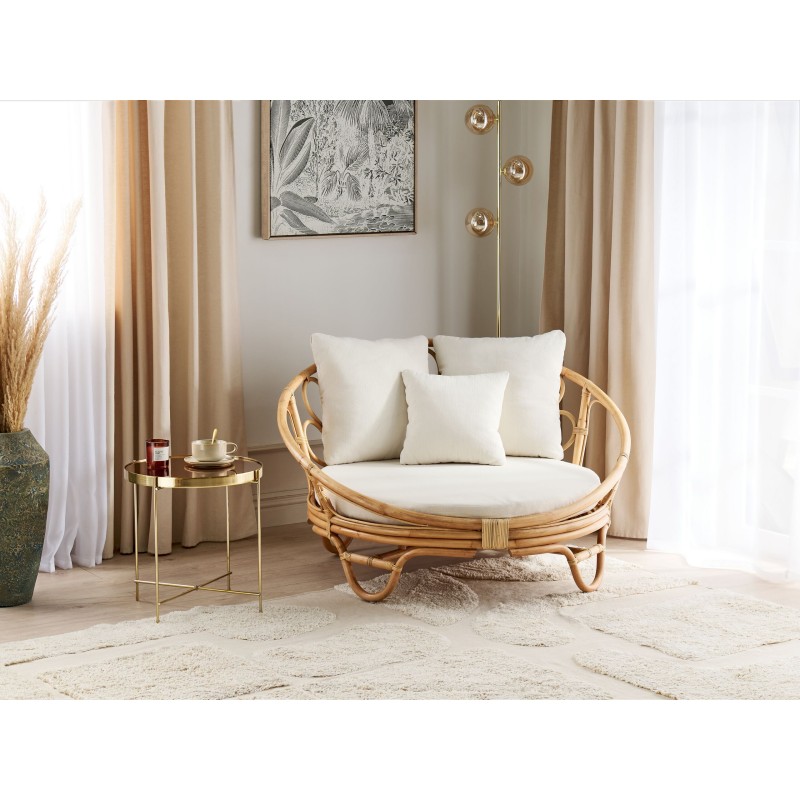 Łóżko ogrodowe ROSSANO Rattan Naturalny