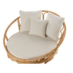 Łóżko ogrodowe ROSSANO Rattan Naturalny