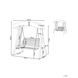 Huśtawka ogrodowa ANDRIA Drewno Brązowy