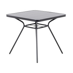 Stolik bistro LIVO 80 cm 80 cm Szkło Czarny