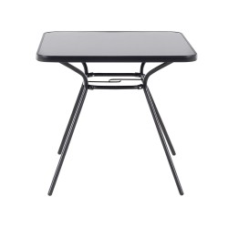 Stolik bistro LIVO 80 cm 80 cm Szkło Czarny
