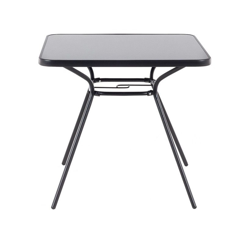 Stolik bistro LIVO 80 cm 80 cm Szkło Czarny