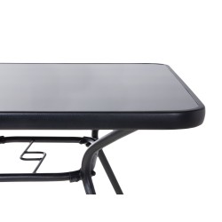 Stolik bistro LIVO 80 cm 80 cm Szkło Czarny