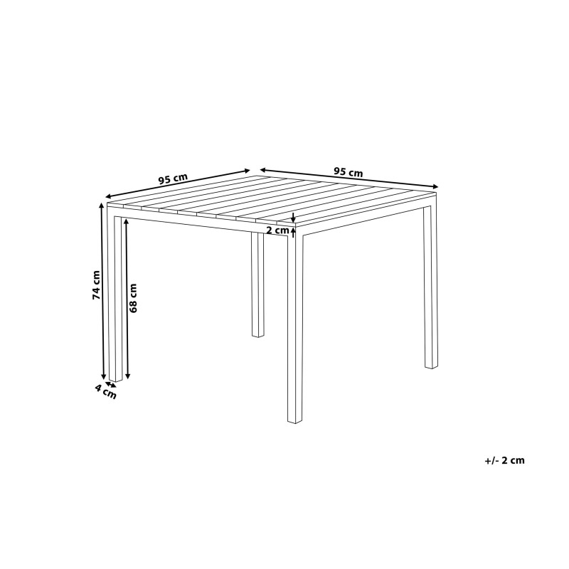 Stół ogrodowy PRATO 95 cm 95 cm Beżowy