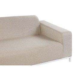 Sofa ogrodowa beżowa z białym ROVIGO
