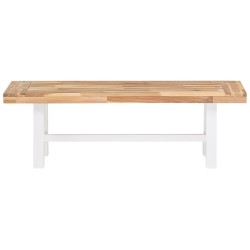 Ławka ogrodowa SCANIA 140 cm Drewno akacjowe Biały