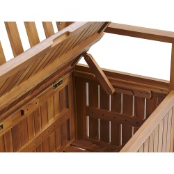 Ławka ogrodowa SOVANA 120 cm ze schowkiem Drewno akacjowe Brązowy