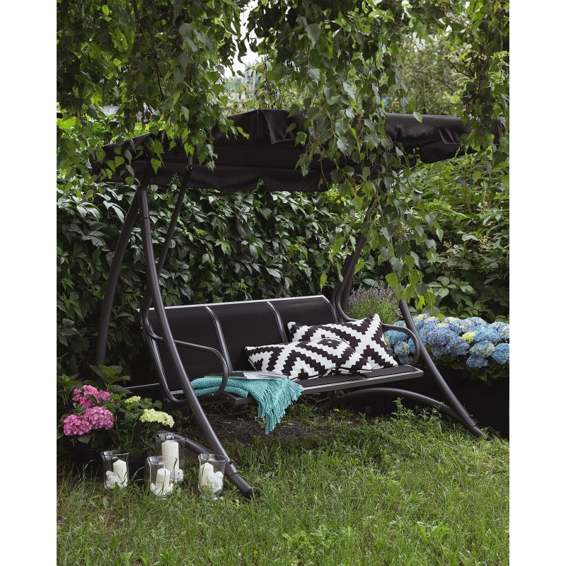 Huśtawka ogrodowa BOGART Metal Czarny