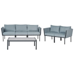 Zestaw ogrodowy ze stolikiem dla 5 osób SKALA Metal Ciemnoszary