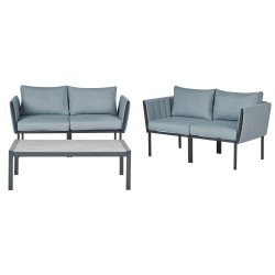 Zestaw ogrodowy ze stolikiem dla 5 osób SKALA Metal Ciemnoszary