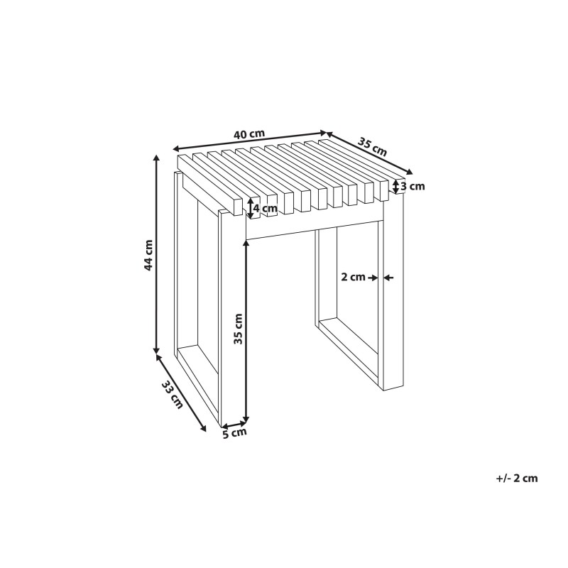 Stolik ogrodowy BELLANO 35 cm 40 cm Drewno akacjowe Brązowy