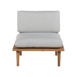 Zestaw ogrodowy ze stolikiem dla 2 osób FRASCATI Modułowy Certyfikowane drewno akacjowe Jasnoszary