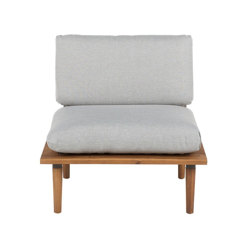 Zestaw ogrodowy ze stolikiem dla 2 osób FRASCATI Modułowy Certyfikowane drewno akacjowe Jasnoszary