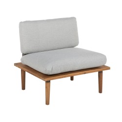 Zestaw ogrodowy ze stolikiem dla 2 osób FRASCATI Modułowy Certyfikowane drewno akacjowe Jasnoszary