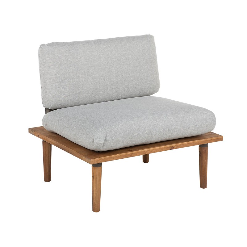 Zestaw ogrodowy ze stolikiem dla 2 osób FRASCATI Modułowy Certyfikowane drewno akacjowe Jasnoszary