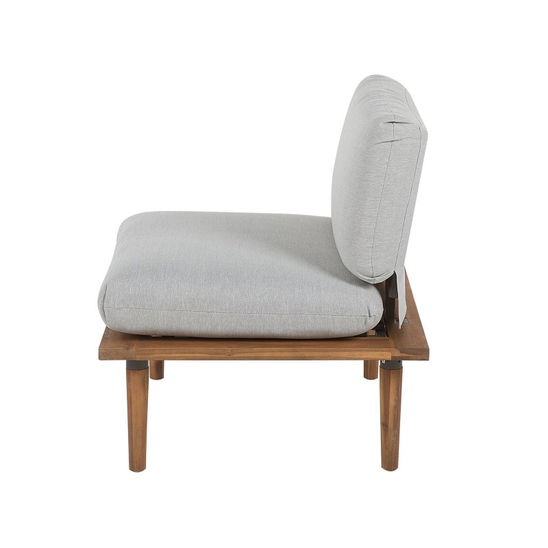 Zestaw ogrodowy ze stolikiem dla 2 osób FRASCATI Modułowy Certyfikowane drewno akacjowe Jasnoszary