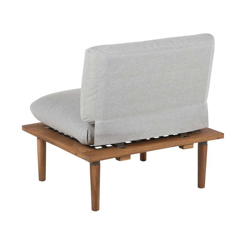 Zestaw ogrodowy ze stolikiem dla 2 osób FRASCATI Modułowy Certyfikowane drewno akacjowe Jasnoszary