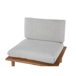 Zestaw ogrodowy ze stolikiem dla 2 osób FRASCATI Modułowy Certyfikowane drewno akacjowe Jasnoszary