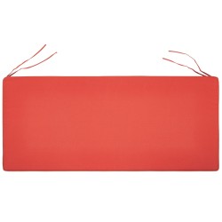 Ławka ogrodowa z poduchą VIVARA 160 cm Certyfikowane drewno akacjowe Bordowy