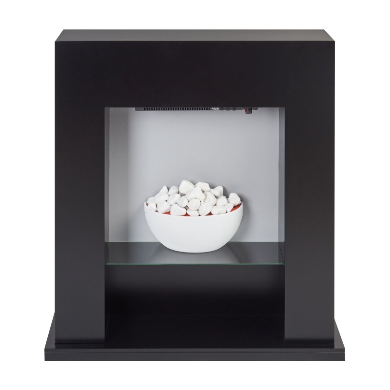 Kominek elektryczny z funkcją grzania DJURAB Czarny