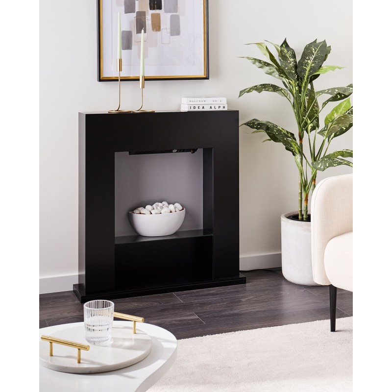 Kominek elektryczny z funkcją grzania DJURAB Czarny