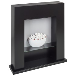 Kominek elektryczny z funkcją grzania DJURAB Czarny