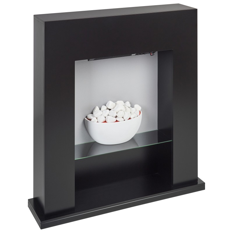 Kominek elektryczny z funkcją grzania DJURAB Czarny