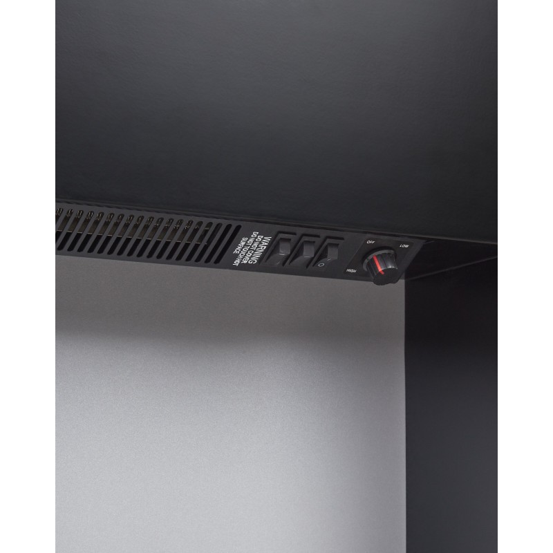 Kominek elektryczny z funkcją grzania DJURAB Czarny