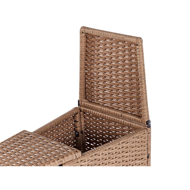 Zestaw ogrodowy ze stolikiem dla 9 osób SEVERO Technorattan Piaskowy