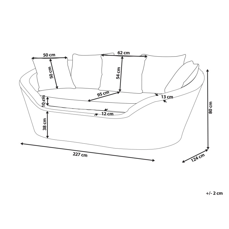 Łóżko ogrodowe CAVO Rattan Naturalny