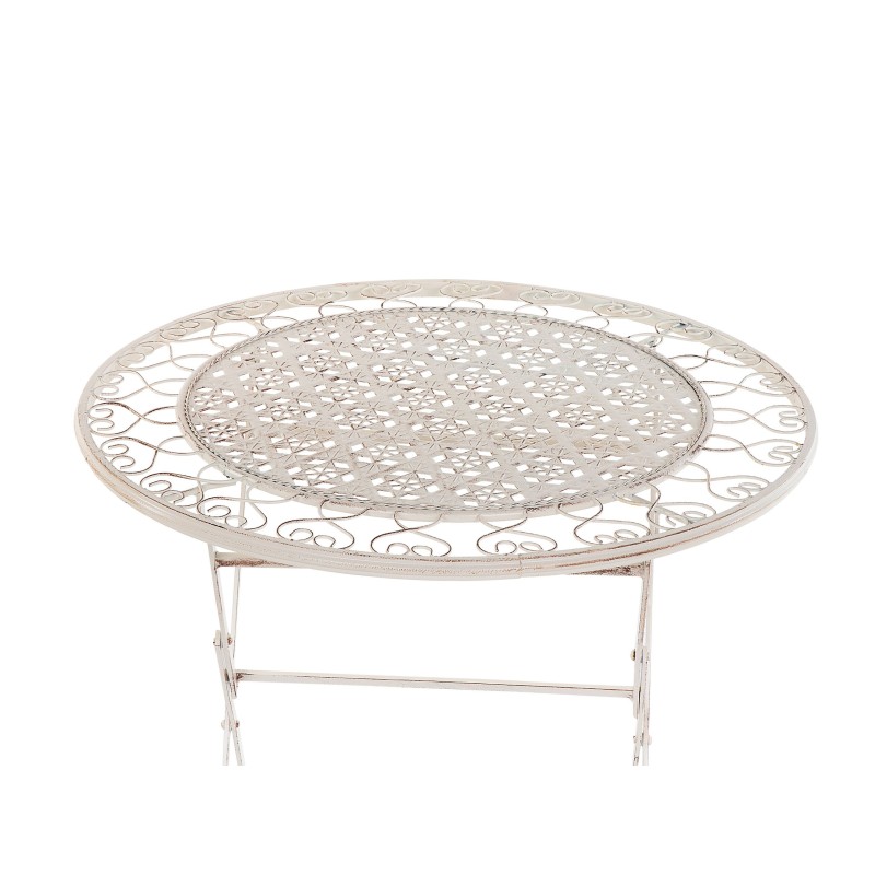 Stolik bistro TRIESTE 70 cm 70 cm Metal Jasnobeżowy