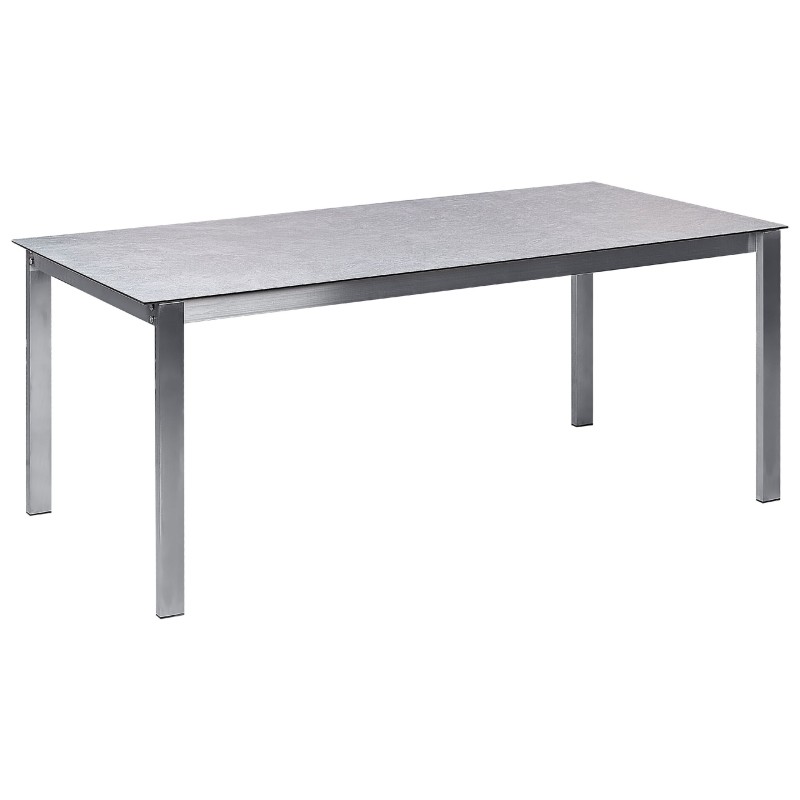 Stół ogrodowy COSOLETO 180 cm 90 cm Szkło Szary