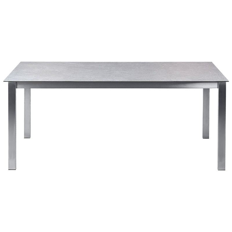 Stół ogrodowy COSOLETO 180 cm 90 cm Szkło Szary