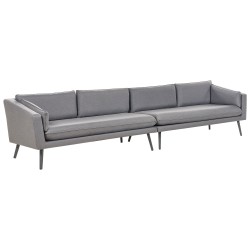 Sofa ogrodowa 4-osobowa szara LORETELLO