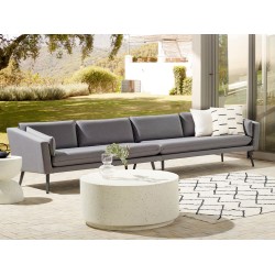 Sofa ogrodowa 4-osobowa szara LORETELLO