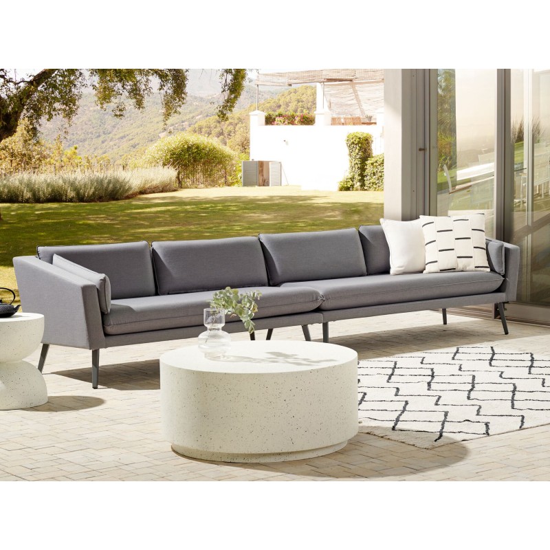 Sofa ogrodowa 4-osobowa szara LORETELLO