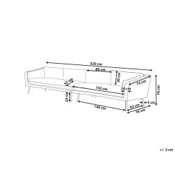 Sofa ogrodowa 4-osobowa szara LORETELLO