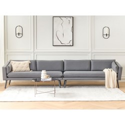 Sofa ogrodowa 4-osobowa szara LORETELLO