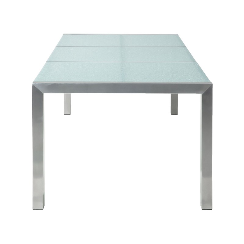Stół ogrodowy GROSSETO 220 cm 100 cm Szkło tłuczone Przezroczysty