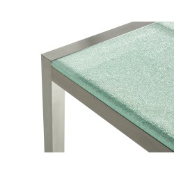 Stół ogrodowy GROSSETO 220 cm 100 cm Szkło tłuczone Przezroczysty