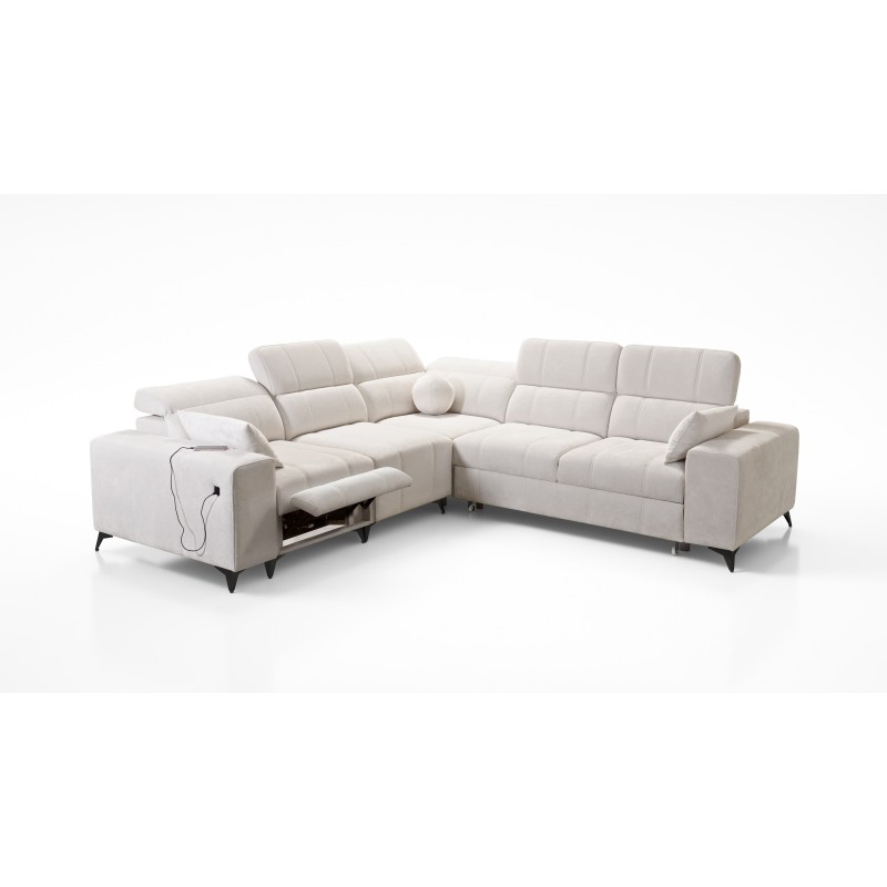 Ecksofa Ballagio III Mix mit Schlaffunktion und Relaxfunktion | Höchste Qualität Geflecht, Spring 1112